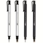 1PC Mechanical Eraser Pen Retractable Eraser Rectangle 2.5MM Round 2.3MM Metal Pen Holder Precision Tip Pen-style Eraser With Re