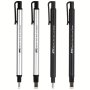 1pc Mechanical Eraser Pen Retractable Eraser Rectangle 2.5mm Round 2.3mm Metal Pen Holder Precision Tip Pen-Style Eraser With Refill For Sketching Art School Stationery