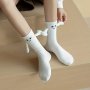 1/2/3 Pairs Unisex Adorable Holding Hands Magnetic Crew Socks Comfy Breathable Casual Thermal Socks Winter & Autumn