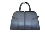Elegant Structured Top-handle Satchel- Blue