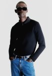 Slim Fit Scuba Zip-top Polo Shirt - Black
