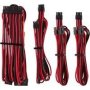 Premium Individually Sleeved Psu Cable Starter Kit Red/black