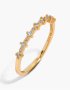 Goldair Gold Plated Sterling Silver Blue Cubic Zirconia Band Ring - S/m