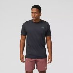New Balance Mens Tenacity Ss Shirt - Black Heather - XL