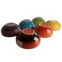 Set Of 6 Rainbow Ceramic Soup Bowls - 580ML
