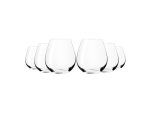 Crane Crystal Stemless Burgundy Glasses Set Of 6