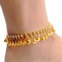 1PC Cute Small Bells Tassel Anklet Beach Style Rhinestone Decor Anklet For Girls