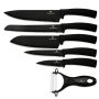 6-PIECE Stainless Steel Knife Set - Black
