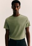Slim Fit Ribbed T-Shirt - Green