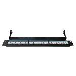 Acconet 24 Port RJ45 Patch Panel- 1U - Black