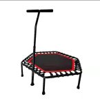 Zs -48 Inch Fitness Trampoline rebounder With Adjustable Handle - Red