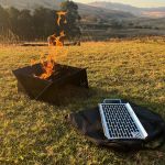 Pretzel Fire Pit - Flat Packed Mobile - Silver