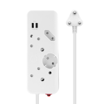 Ellies 4 Way Multiplug 2 X USB 2.4A - 0.4M