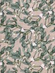 Cream And Green 8 Seater Table Cloth