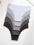 5 Pcs Simple Panties Scallop Trim Solid Color Seamless Low Waist Hipsters Intimates Briefs Women's Lingerie & Underwear
