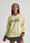 Long Sleeve Sports Jersey Top - Butter Yellow league