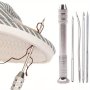 Leather Sewing Awl Needle Kit 1SET Metal Hand Stitcher Taper Craft Needles For Diy Leathercraft Shoe & Bag Repair All-season Use - Grey