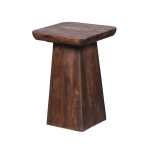 Walnut Zen Cube Wooden Side Table