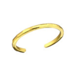 Sheyna Gold Plated 925 Sterling Silver Band Toe Ring Adjustable