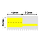 NB574 - - K3 Only - 40X24+30MM - 1 110 Yellow Cable Labels