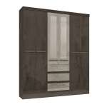 6 Door Wardrobe Coffee Carvalho