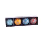 4 Piece Ceramic 10CM Decor Ball Set Assorted