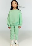 Oversized Crew-neck Sweatshirt - Light Green