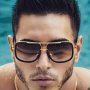 1PC Large Frame Retro Classic Fashion Glasses Men's And Women's Same Outdoor Travel Glasses