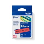 Brother TZE441 Black On Red 18MM