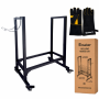 Leather Gloves & 80CM Firewood Cart Wheels - Heavy Duty Wood Storage Rack
