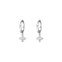1X Pair Four-petal Flower Earrings - Premium 925 Sterling Silver