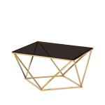 Abstract Gold And Black Coffee Table