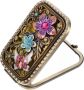 Handheld Vintage Foldable Makeup Mirror Portable Metal Vanity Mirror