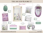 Cot Duvet Bedding Purple And Green Wildflower Set