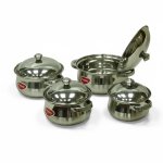 Italian Stainless Steel 4PCE Belly Pot Set