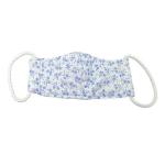 4AKID Kids Reusable Fabric 3-LAYER Non-medical Mask - Small Size - White & Blue Floral