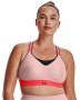 Women's Ua Infinity High Blocked Sports Bra - Retro Pink / Md