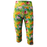High Waist Funky 3 4 Leggings - Protea - Ladies L - 36