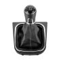 5 Speed Gear Knob + Boot Cover Compatible With Vw Golf Polo