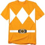 Popfunk Power Rangers Yellow Ranger Uniform Unisex Adult T Shirt Gold Large
