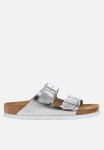 Birkenstock Arizona Sfb Leather Narrow - Metallic Silver