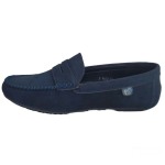 P Crouch & Co Navy Suede Mens Loafers - Speedtrainer