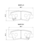 Kbc Brake Pads Rear For Hyundai Kia