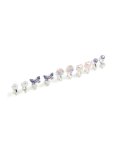 Kids Silver Ombre Rose & Pearl Clip-on Earrings 5-PACK