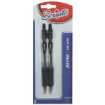 Scripto Retro Ball Pen - Black Ink - Carded 2'S