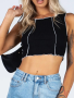The Contrast Crop - Black - Small/medium