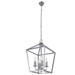 Birdcage Metal And Glass Pendant Light Chrome