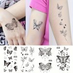 Waterproof Butterfly & Floral Temporary Tattoos - Disposable Stickers For Arms Hands And Neck