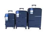Smte Unbreakable Travel Luggage 3 Piece Suitcases Spinner Navy With Keychain