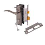 Tanaro Essential 3LEVER Decorative Lockset For Internal Doors Modern Satin Black Handles